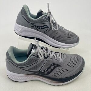 Saucony Omni 19 Everun Running Jogging Shoes WOMENS Gray Lace Up Sneakers SIZE 7